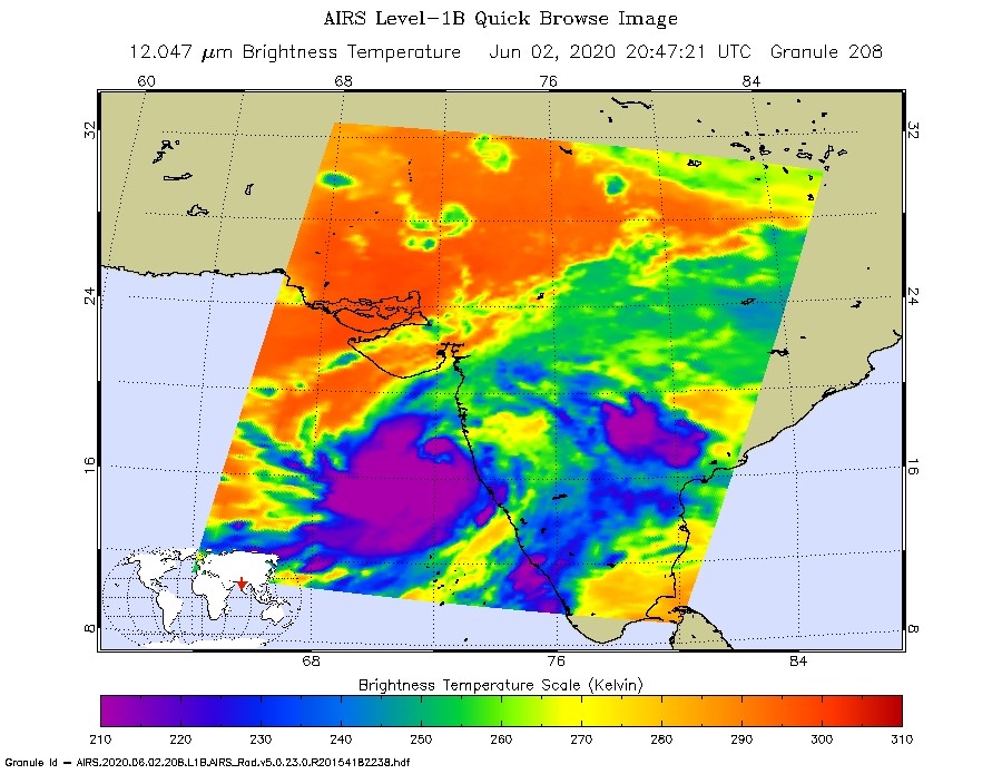 AIRS image of Nisarga