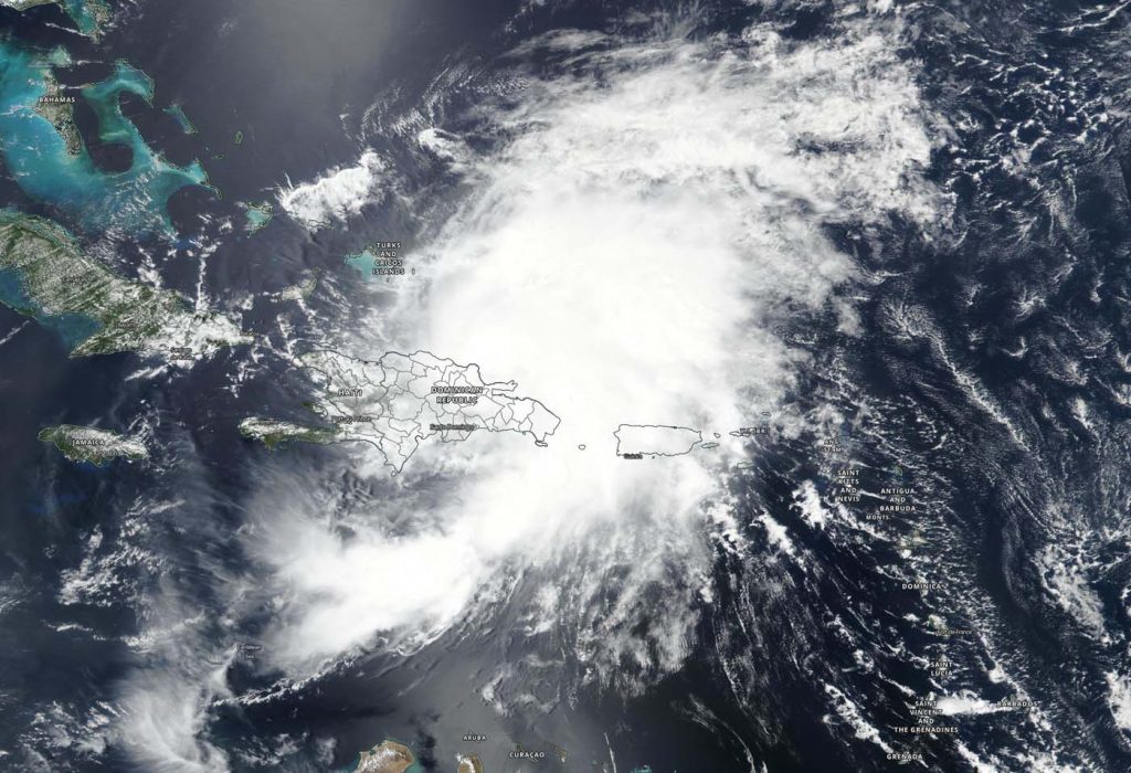 Suomi NPP image of Isaias