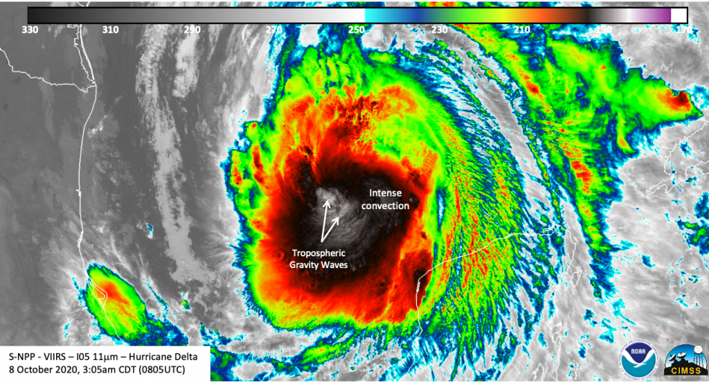 Suomi NPP infrared image of Delta