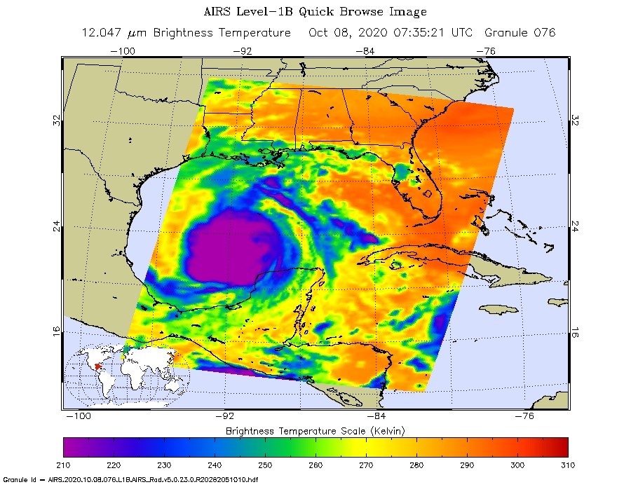 AIRS image of infrared