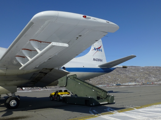 P-3 on the ramp at Kangerlussuaq airport