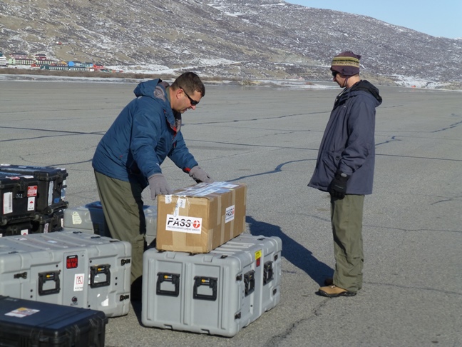 ATM team inspecting cargo