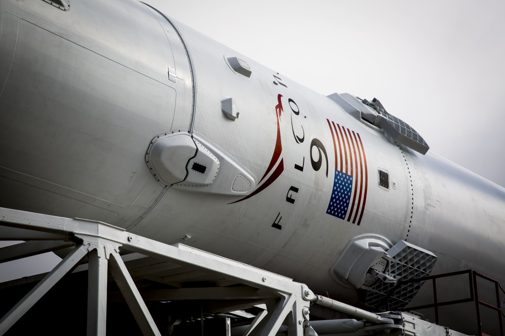 Jason-3/Falcon 9 rocket being rolled out to SLC-4 for launch on 1/17/16