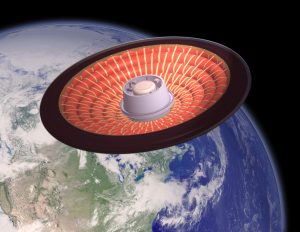 Illustration of Low-Earth Orbit Flight Test of an Inflatable Decelerator (LOFTID).