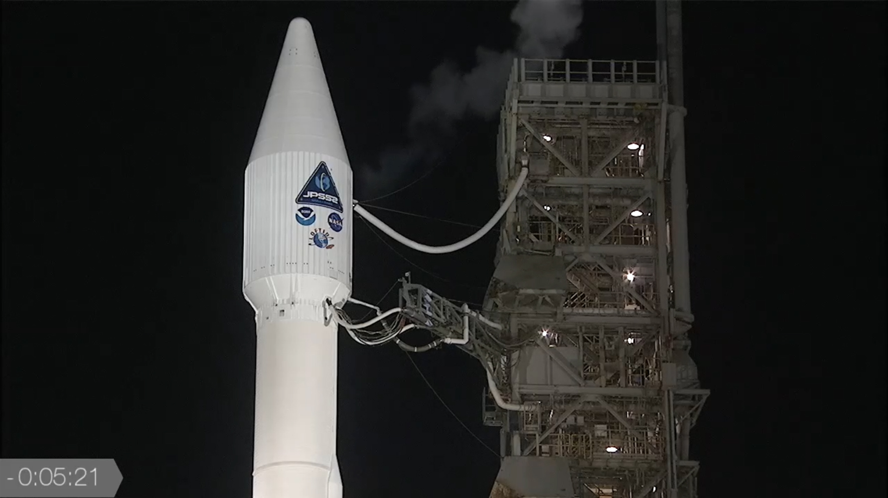 The National Oceanic and Atmospheric Administration’s (NOAA) Joint Polar Satellite System-2 (JPSS-2) satellite with NASA’s Low-Earth Orbit Flight Test of an Inflatable Decelerator (LOFTID) as a secondary payload, stand ready to lift off atop a United Launch Alliance (ULA) Atlas V rocket from Space Launch Complex-3 at Vandenberg Space Force Base in California on Nov. 10. 