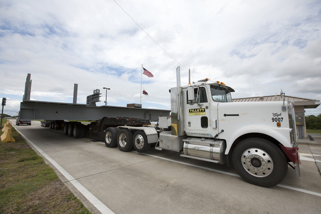 Platform D South arrives at NASA's Kennedy Space Center in Florida.