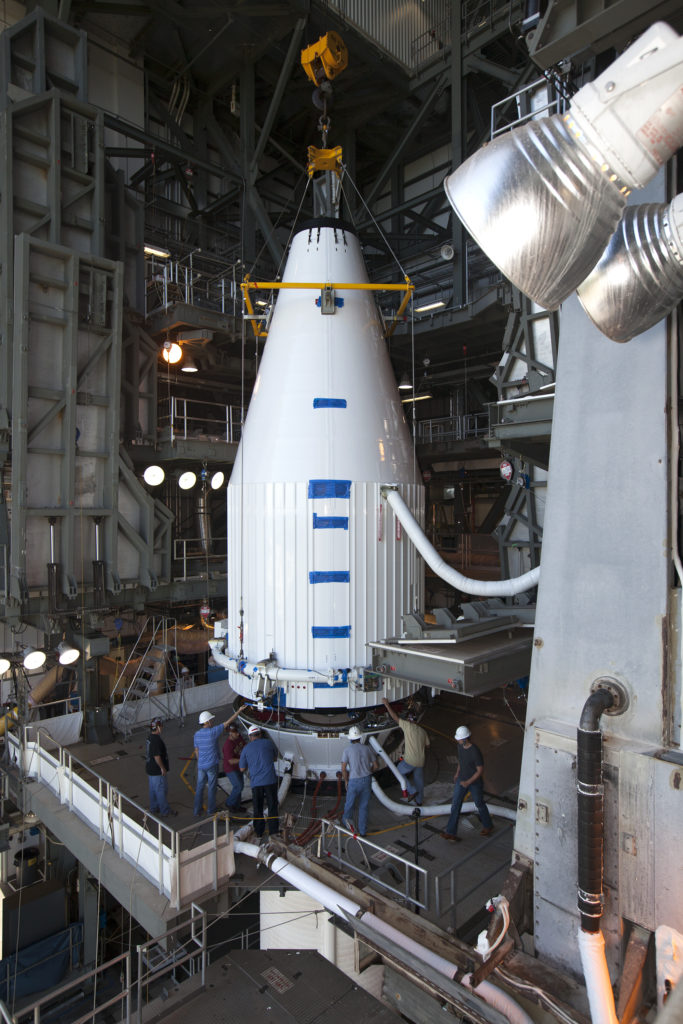 OSIRIS-REx being transported from the PHSF to the VIF at Pad 41, then lifted to the Atlas V vehicle in preparation for launch.