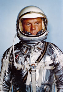 Astronaut John Glenn in his Mercury spacesuit