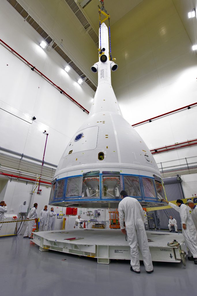 Orion Flight Test Article Attached To Launch Abort System For Ascent ...