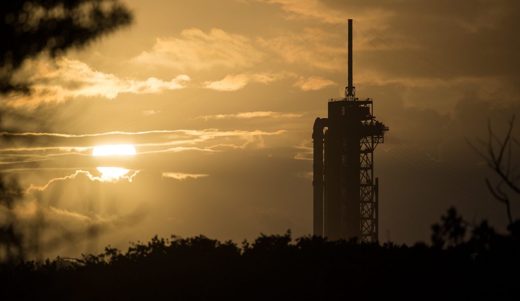 Crew-1 rocket on pad