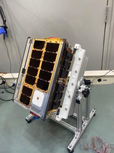 An up-close view of NASA Marshall Space Flight Center's Scintillation Prediction Observations Research Task (SPORT) CubeSat.