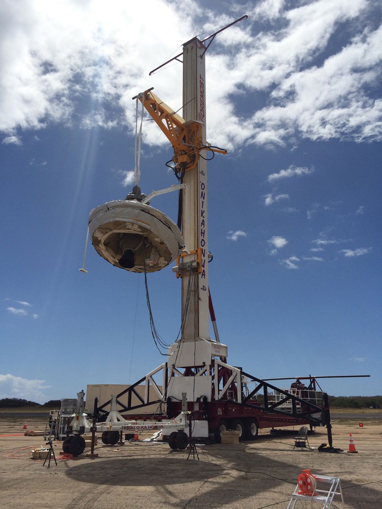 NASA teams are continuing preparations for the Low-Density Supersonic Decelerator (LDSD) test off the coast of Hawaii June 2-12. This week the team completed a number of key pre-test procedures, including a successful mate between the test vehicle and balloon support systems. 