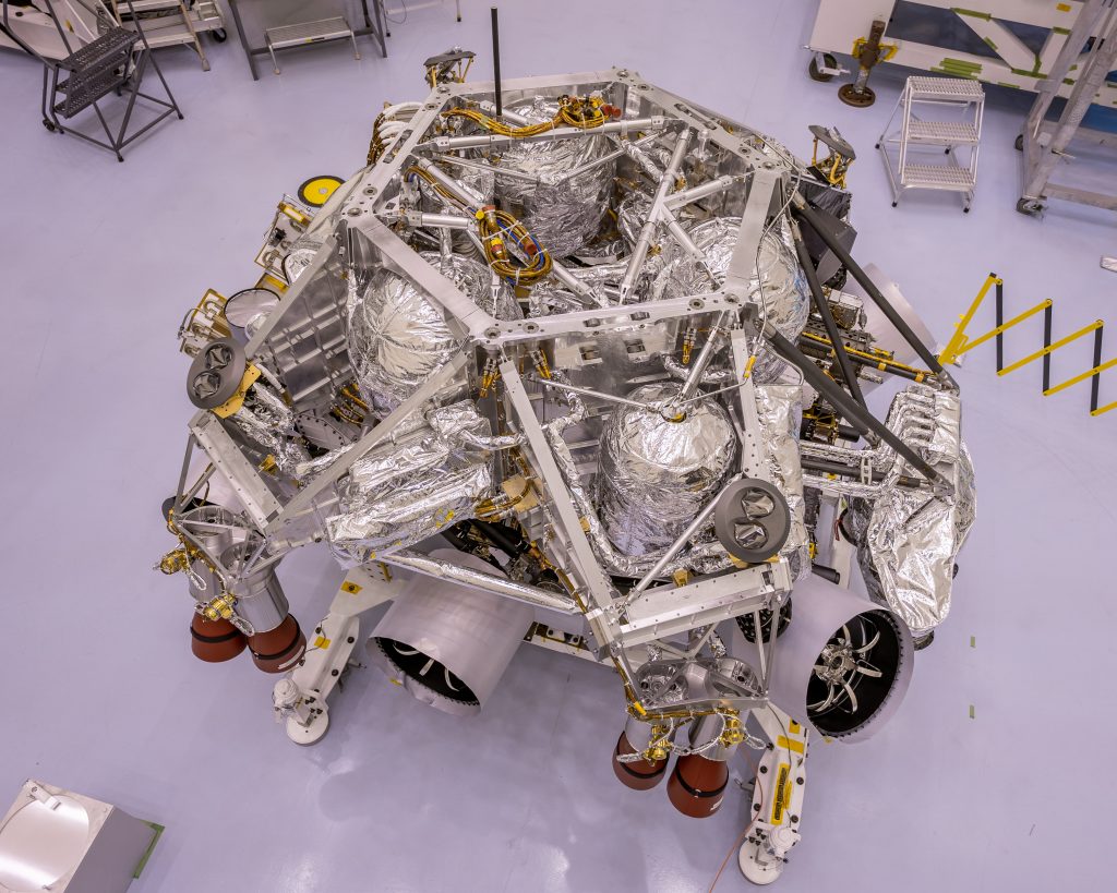 Mars Perseverance rover in the PHSF at Kennedy Space Center