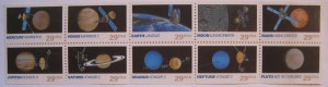 Pluto Not Yet Explored. US Stamp Series 1992