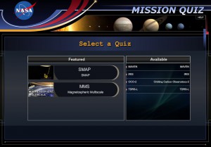 MMS Mission Quiz opening screen still image