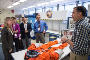 NASA Deputy Administrator Dava Newman visits NASA's Johnson Space Center in Houston June 8, 2015.