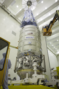 Orbital ATK Cygnus spacecraft inside the PHSF