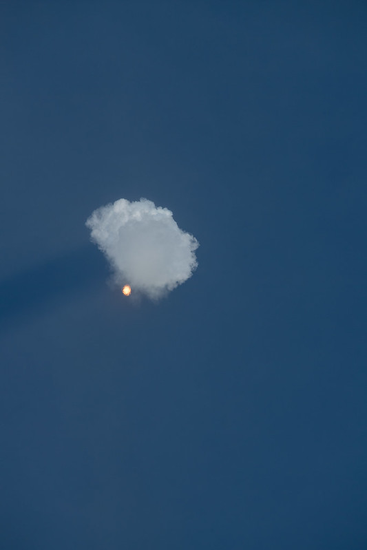 Rocket in the sky