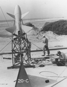 The first research rocket launched from Wallops Island was Tiamat on July 4, 1945.