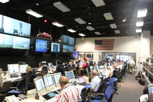 The control room at NASA's Wallops Flight Facility during a dress rehearsal for a launch in September 2013. Credit: NASA