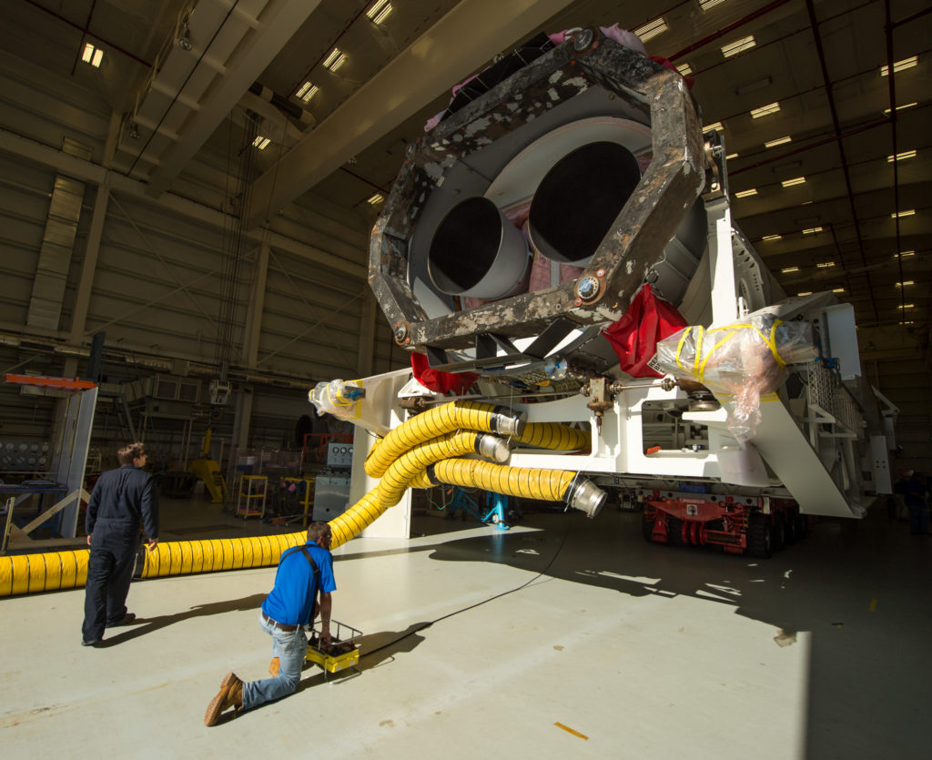 Antares rocket roll-out from Wallops HIF to MARS launch pad on Oct. 13, 2016