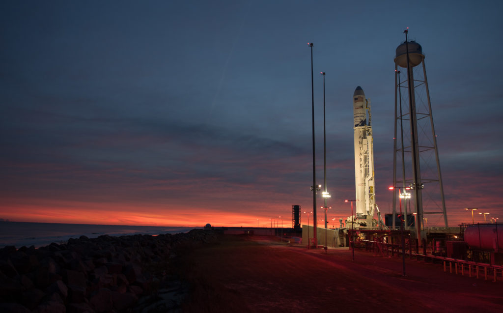 Orbital ATK Antares rocket at launchpad