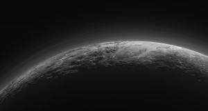 Pluto landscape in twilight