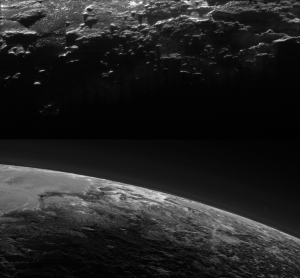 Pluto's shadows and haze