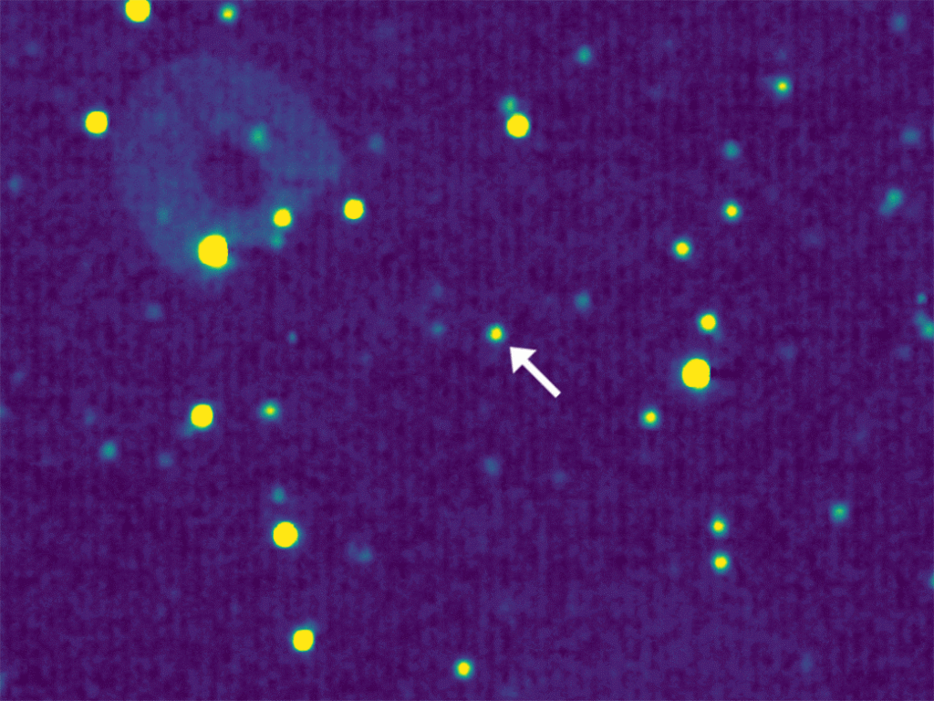 New Horizons’ “deep” observations of JR1, from April 2016. Credits: NASA/JHUAPL/SwRI