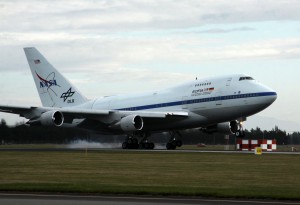 SOFIA landing at Christchurch International Airport on Sunday, June 14. Photo: NASA/USRA/SOFIA/N. Veronico