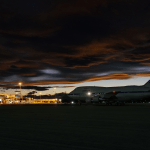 SOFIA at Christchurch Airport, NZ at night