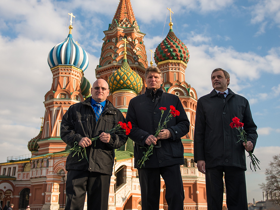 Scott Kelly, Gennady Padalka and Mikhail Kornienko