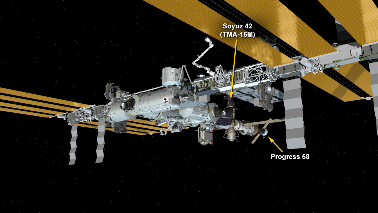 There are currently two spacecraft docked to the International Space Station