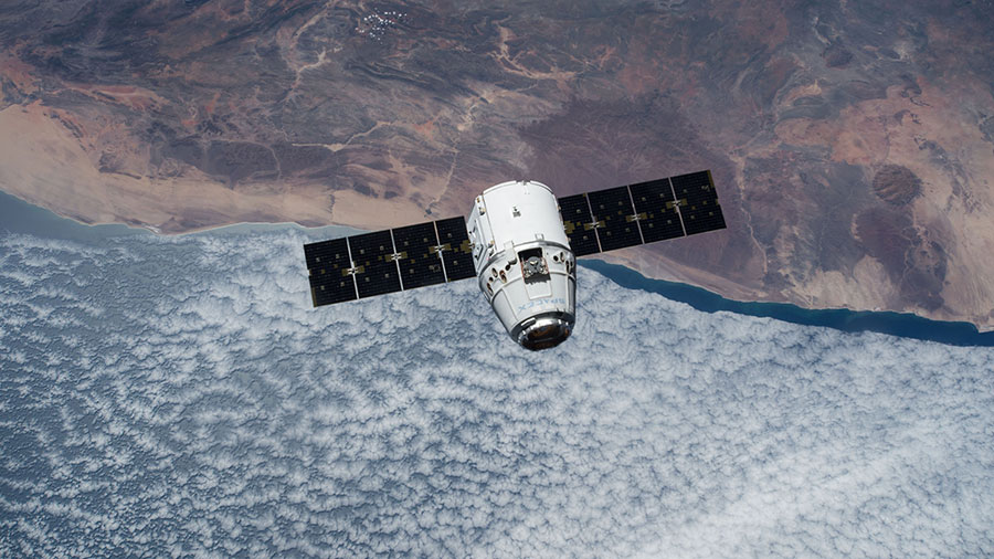 The SpaceX Dragon cargo spacecraft