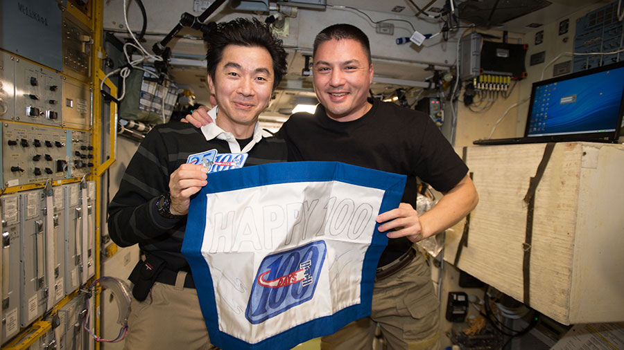 Astronauts Kimiya Yui and Kjell Lindgren