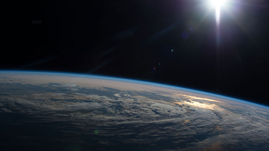 Sunlight Reflecting Off Earth