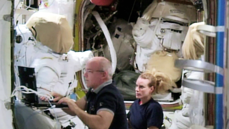 NASA Astronauts Jeff Williams and Kate Rubins