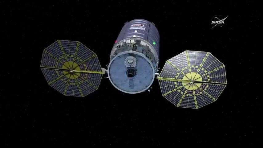 Cygnus Spacecraft and Solar Arrays