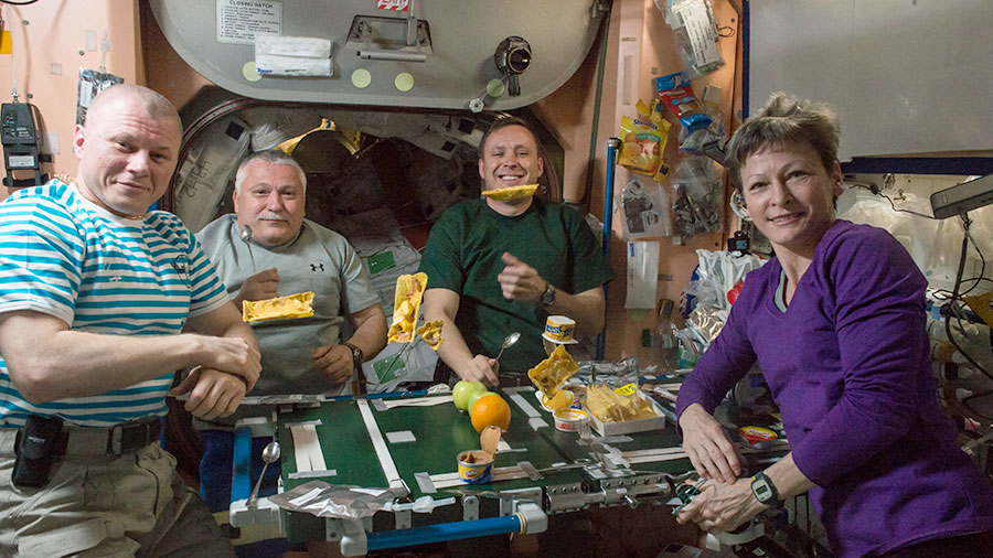 Expedition 51 Crew Meal Time