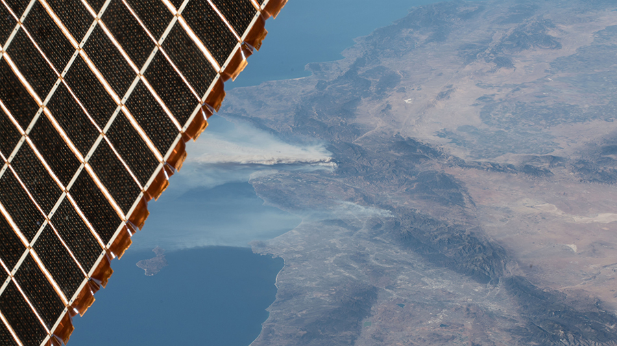 California Wildfires seen from the International Space Station