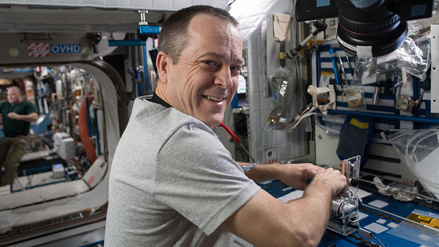 NASA astronaut and Flight Engineer Ricky Arnold