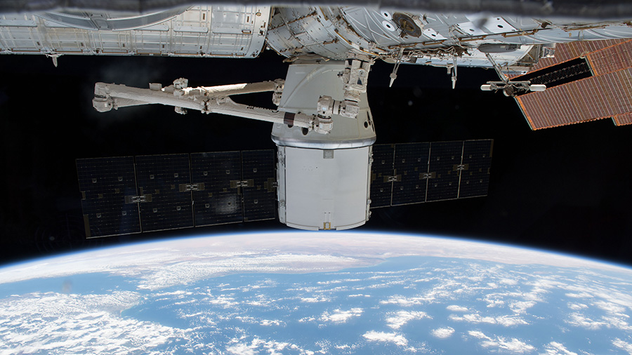 The SpaceX Dragon resupply ship