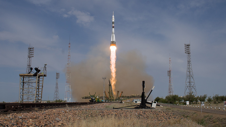 Soyuz Rocket Blasts Off