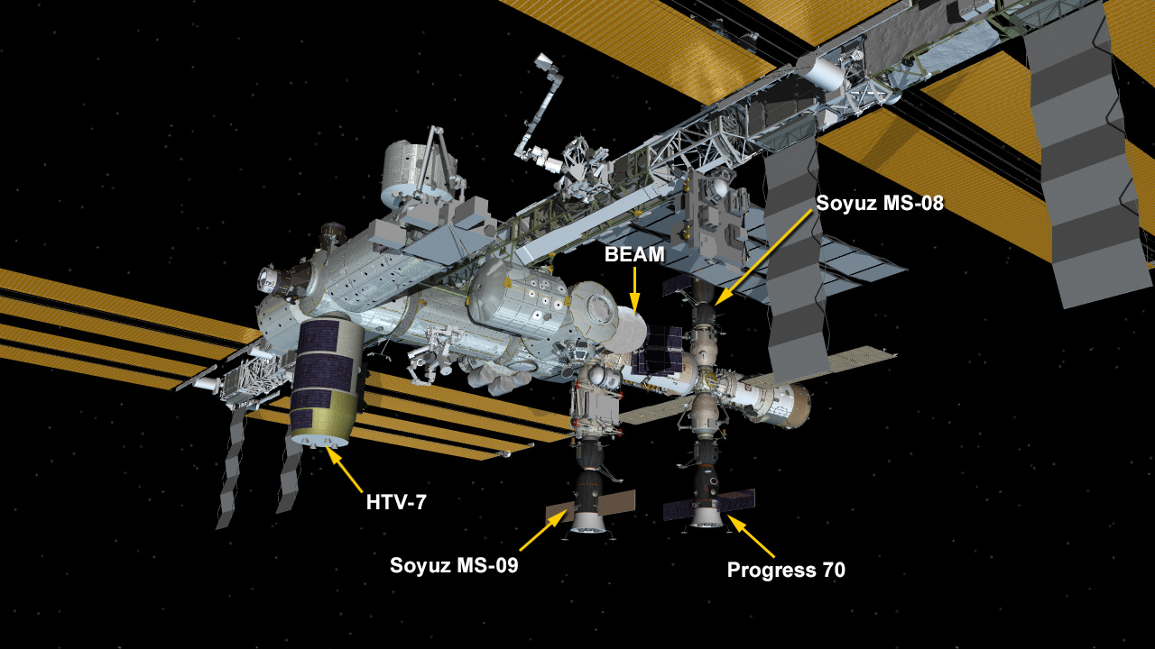 Japan’s Kounotori Spaceship Attached to Station ISS_09-27-18