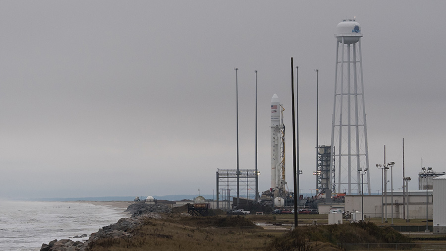 Northrop Grumman's Antares rocket carrying a Cygnus resupply spacecraft