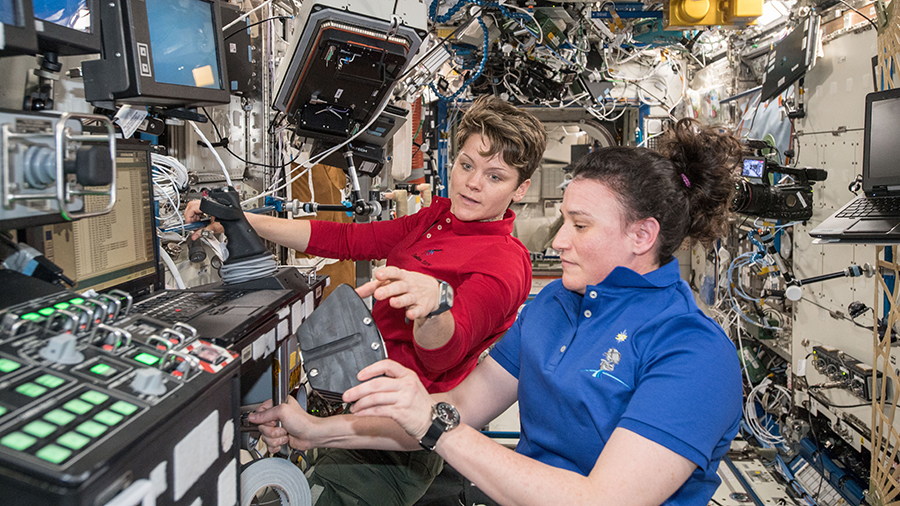 NASA astronauts Anne McClain and Serena Auñón-Chancellor