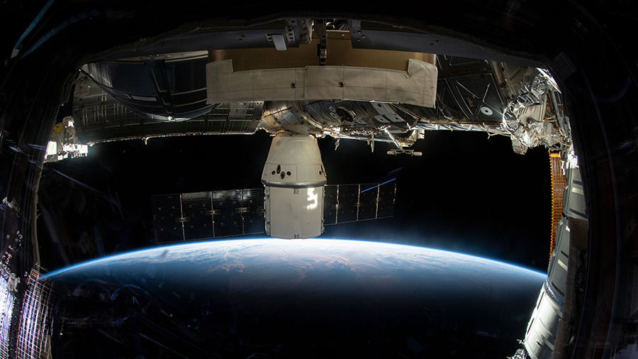 The SpaceX Dragon cargo craft 