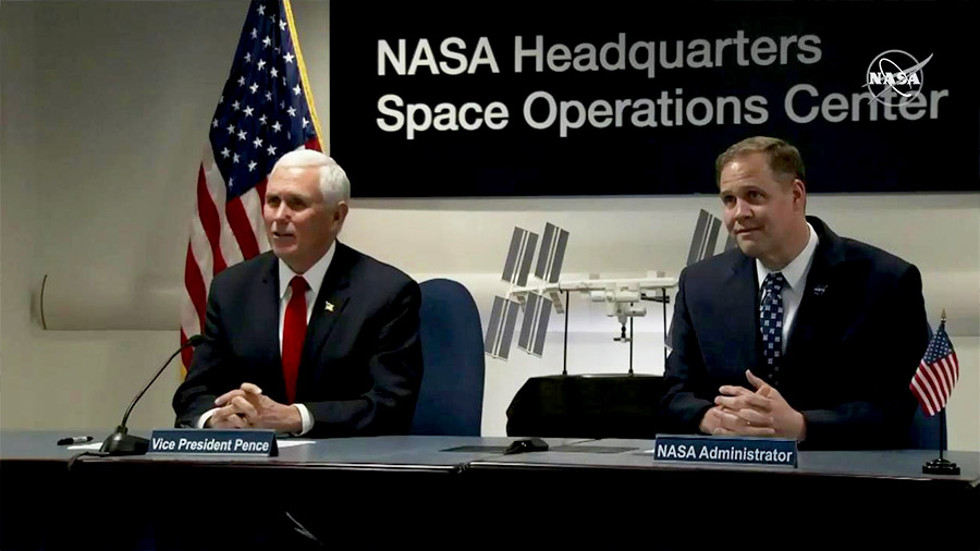 Vice President Mike Pence and NASA Administrator Jim Bridenstine