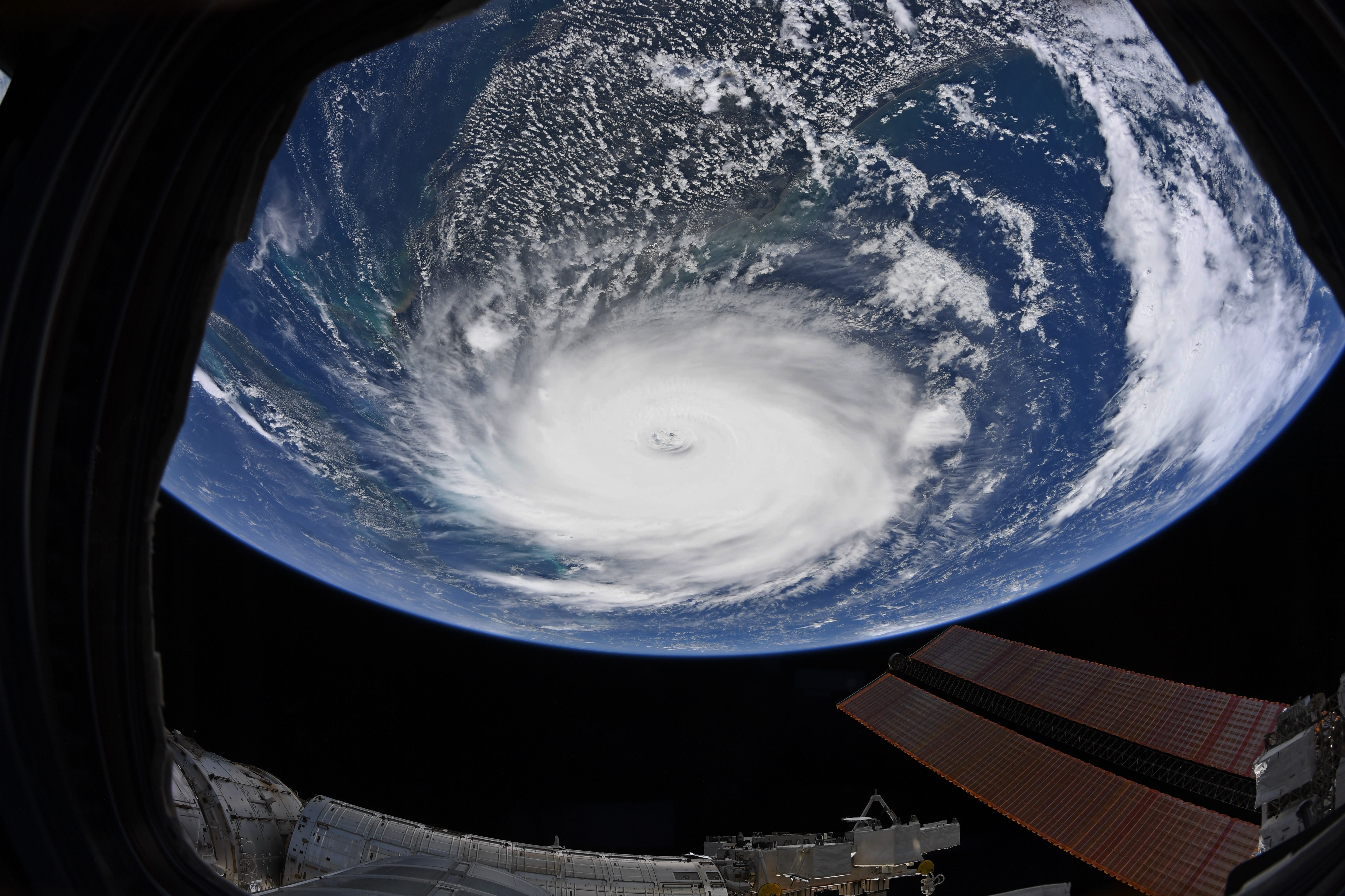 Astronaut Christina Koch of the International Space Station captured this image of Hurricane Dorian outside the space station’s windows the morning of Sept. 2, 2019. Credit: NASA