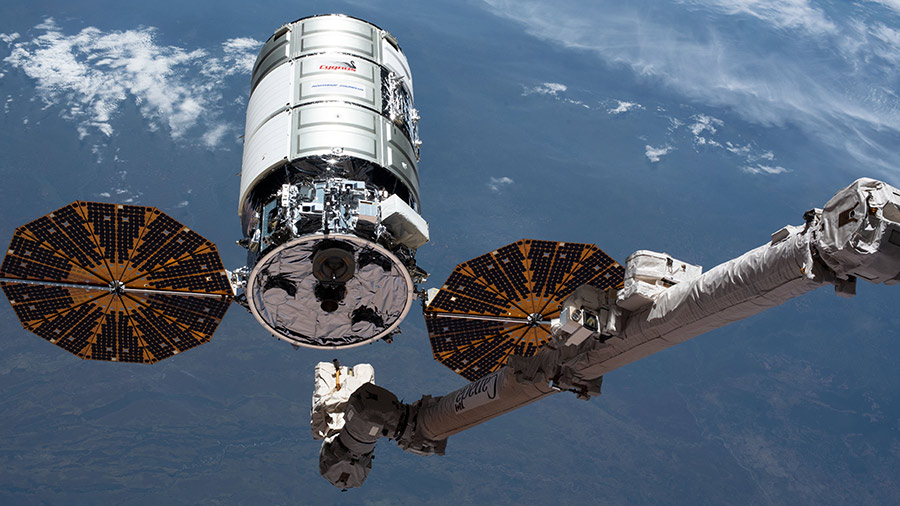 The U.S. Cygnus space freighter